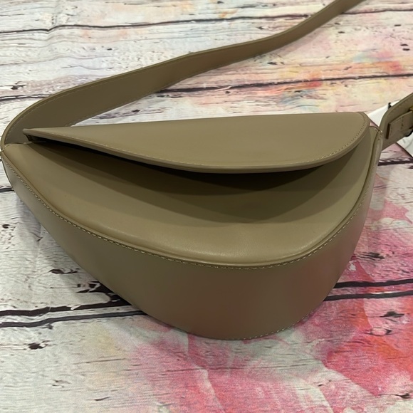 Zara Asymmetric Crossbody Bag Beige NWT - Picture 6 of 12